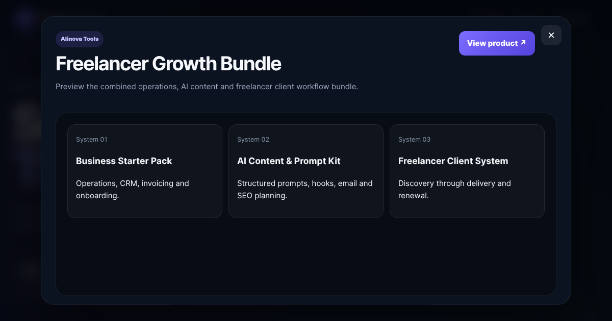 Freelancer Growth Bundle live demo preview